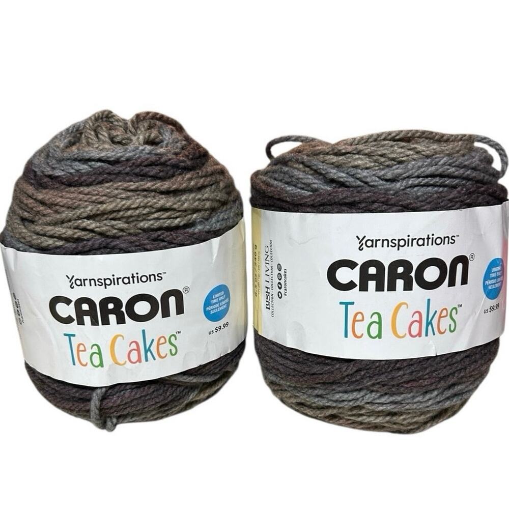 Yarnspirations Caron Tea Cakes Cocoa 80% Acrylic 20% Wool Variegated Yarn Lot 2